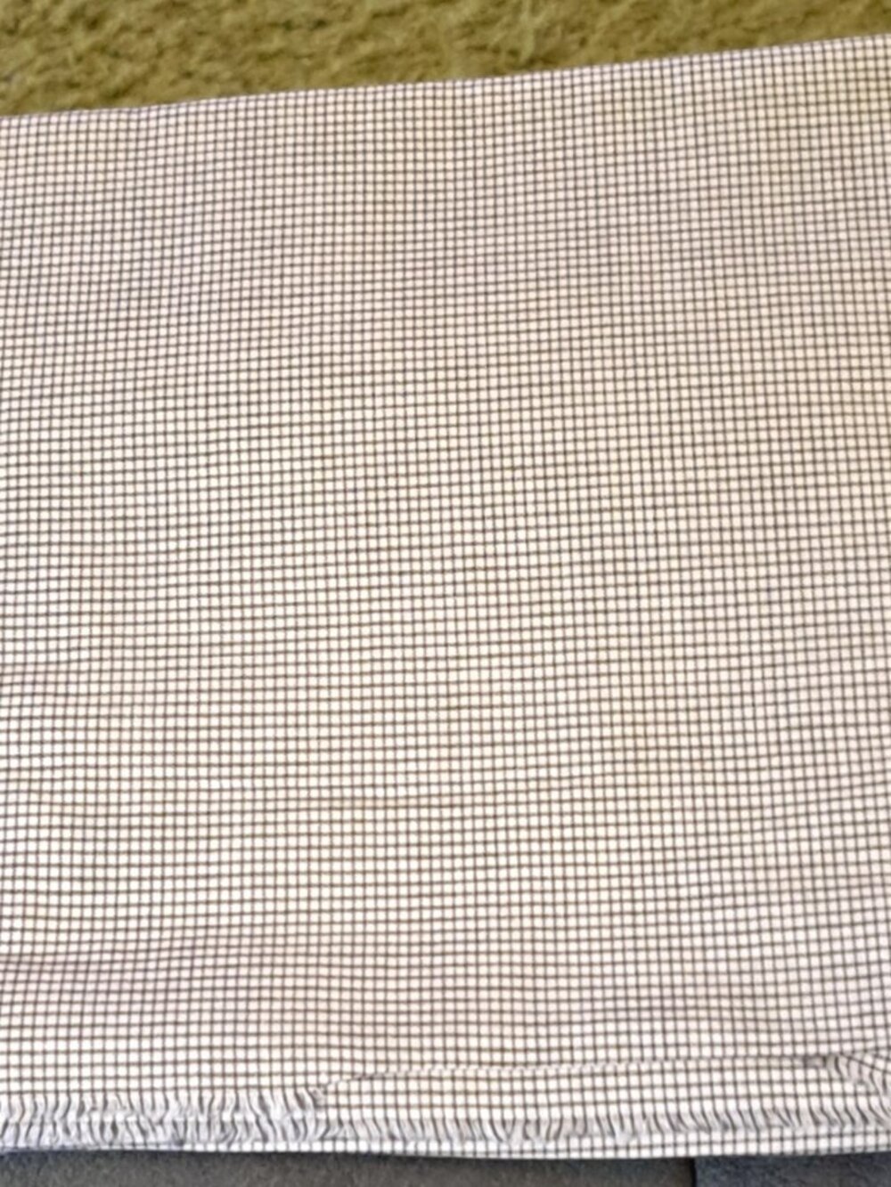 Brown & Blue on White Tiny Plaid Cotton Quilt Fabric 44" Wide x 1 3/4 yds
